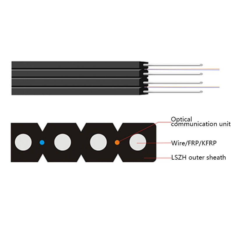 Cabo óptico borboleta dupla FTTH